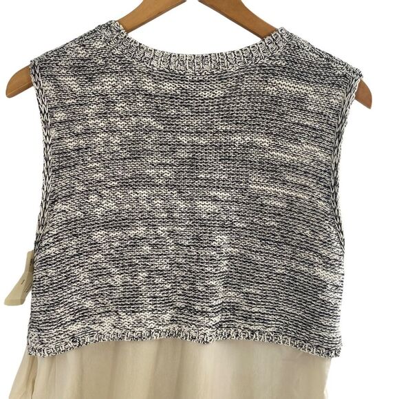 Phillip Lim Size M Layered Sweater Vest Top Size Gray Beige Academia Preppy NWT - Picture 6 of 11
